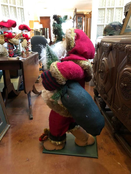 VERY NICE AND LARGE 45" TALL CHRISTMAS WOODLAND SANTA FIGURINE