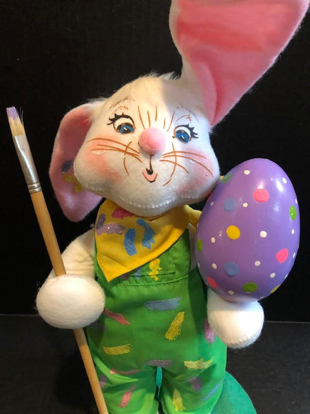 ANNALEE LARGE 17" EASTER PAINTER RABBIT FIGURINE DOLL