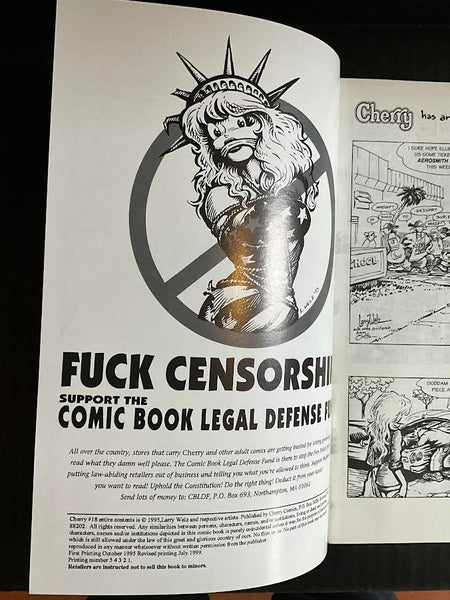 JULY 1999 CHERRY COMICS CHERRY #18 COMIC BOOK BY LARRY WELZ