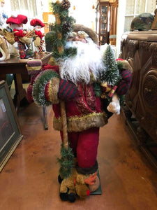 VERY NICE AND LARGE 45" TALL CHRISTMAS WOODLAND SANTA FIGURINE