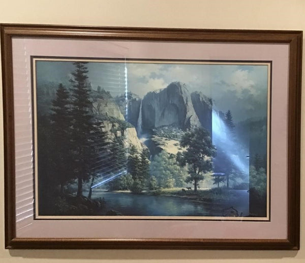 1984 DALHART WINDBERG EVERLASTING SANCTUARY PRINT (SIGNED FRAMED COA) 34" X 22"