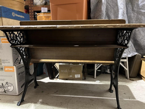 ANTIQUE AMERICAN SEATING DOUBLE WIDE CHILD'S SCHOOL DESK