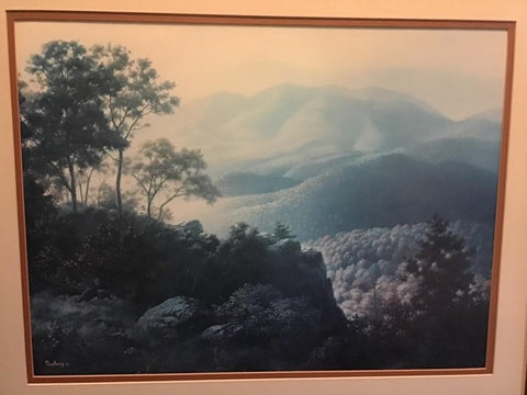 LARGE RARE DALHART WINDBERG "THE FLOURISH OF NATURE'S HUES" 31.5" X 26.5" (MATTED AND FRAMED)