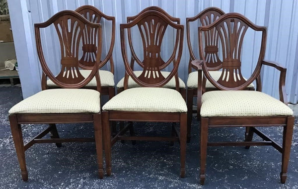 SET OF (6) DINING ROOM CHAIRS FROM LENOIR CHAIR COMPANY