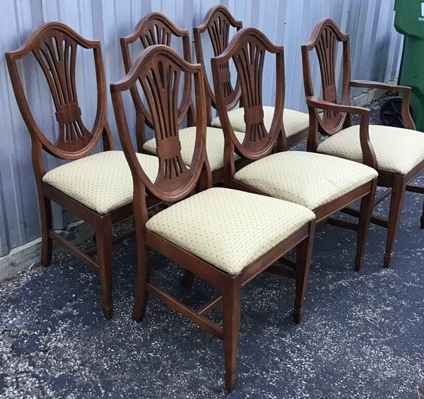 SET OF (6) DINING ROOM CHAIRS FROM LENOIR CHAIR COMPANY