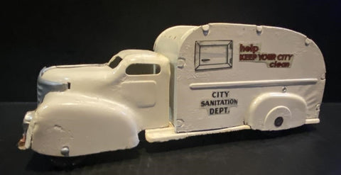 VINTAGE MARX TOYS GMC CAB CITY SANITATION DEPT. TRASH GARBAGE TRUCK