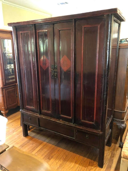 ANTIQUE ASIAN WARDROBE CABINET