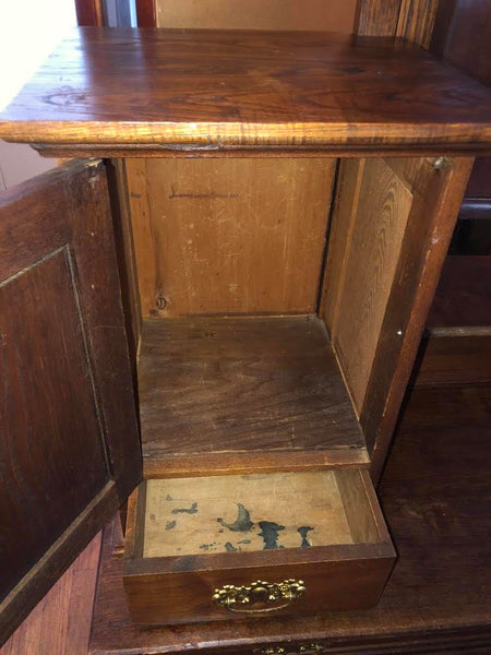 ANTIQUE MIRRORED DRESSING TABLE WITH HAT BOX