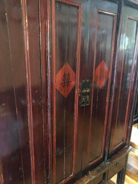 ANTIQUE ASIAN WARDROBE CABINET