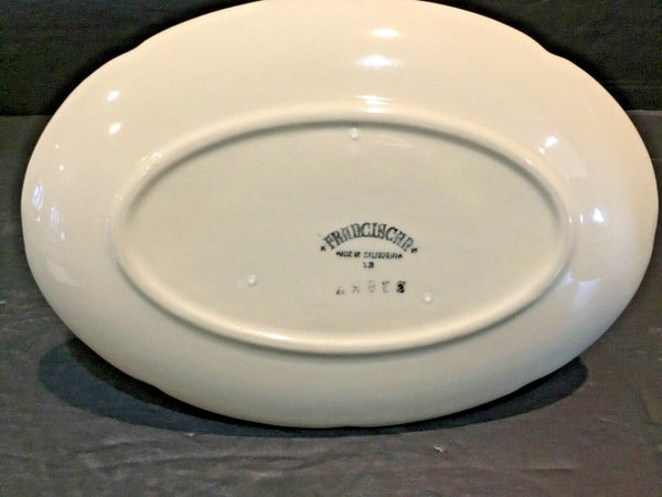 Franciscan Apple Pattern Gravy Boat with Attached Under Plate, USA