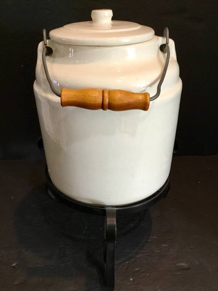 Large Crock Pottery Tea Coffee Server with Handle