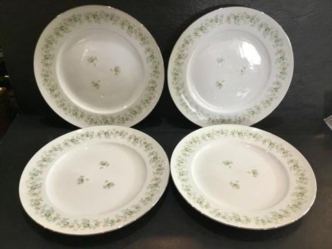 Lot of (4) Johann Haviland Bavaria Germany "Forever Spring" Dinner Plates