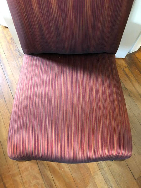 BEAUTIFUL WINE COLOR UPHOLSTERED PARSON'S CHAIR