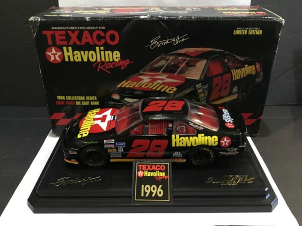 1996, Texaco Havoline Racing Champions 1:24 Scale Ernie Irvan Die Cast Bank