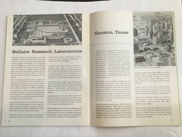 TEXACO: YOUR CAREER IN RESEARCH THE TEXACO COMPANY