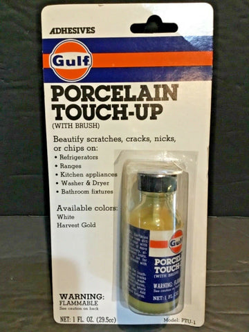 GULF OIL ADHESIVES PORCELAIN TOUCH-UP 1 OZ BOTTLE PTU-1 (NIB)