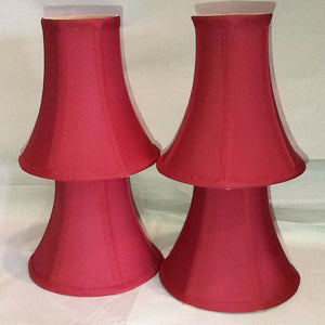 SET OF (4) MINI FABRIC LAMP SHADES FULLY LINED 6.25” (NEVER USED)