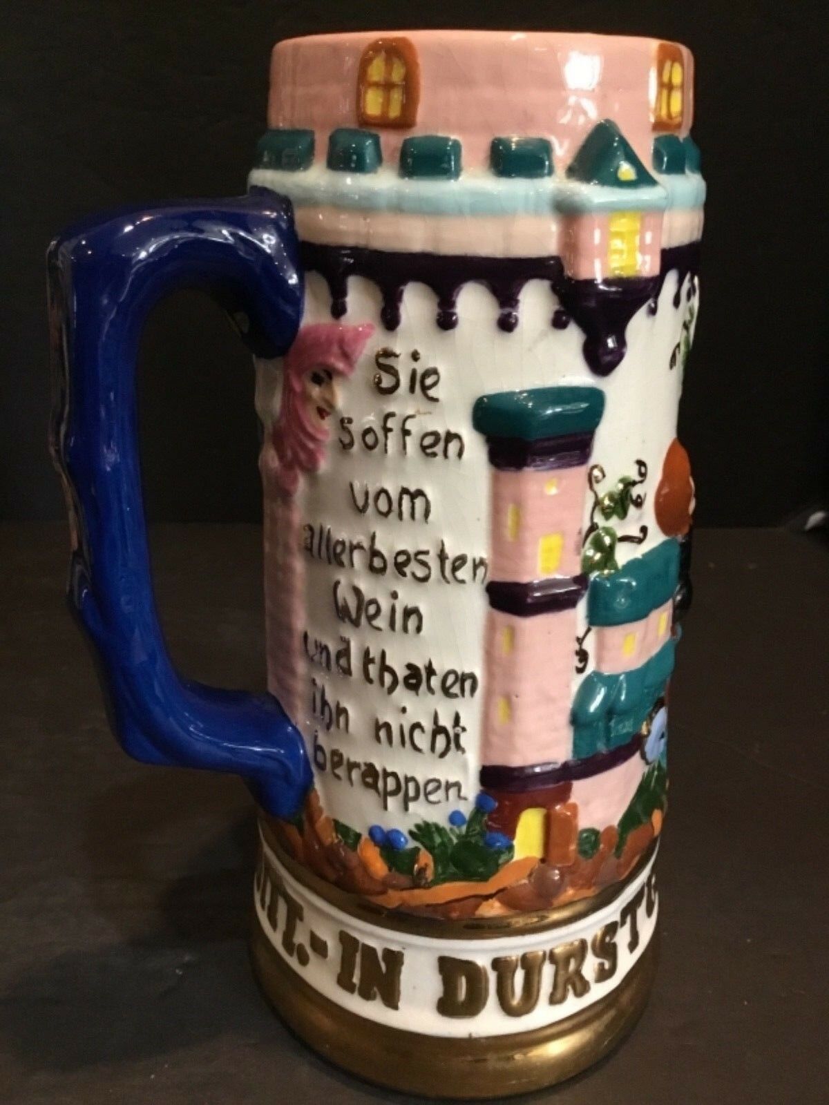 In Durst'ger Mit. All Sorgen Quitt Ceramic Beer Stein