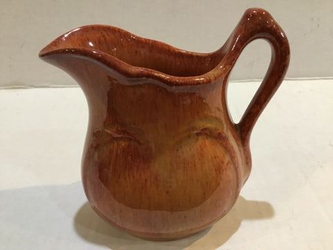 Vintage Frankoma Pottery Mini 4” Reddish Yellow Colored Creamer