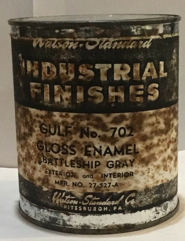 WATSON-STANDARD GULF NO.702 GLOSS ENAMEL BATTLESHIP GRAY 27-527A (FULL)