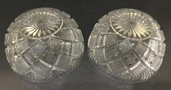 SET OF (2) VINTAGE CUT GLASS NUT BOWLS