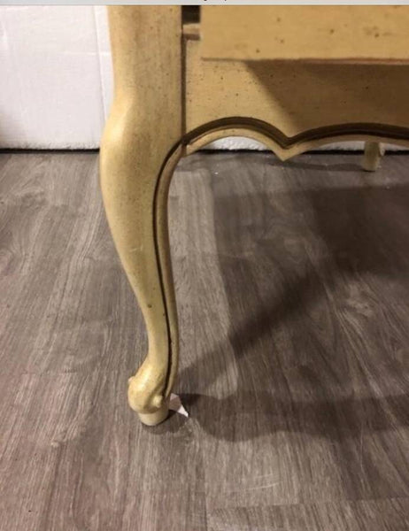 FRENCH PROVINCIAL SIDE TABLE WITH MARBLE TOP