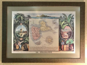 Vintage La Guadeloupe National Atlas Map By Rue De Neyers Poster