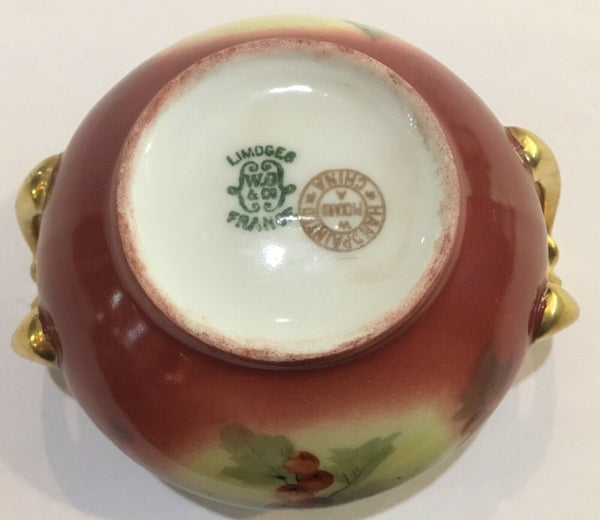 Limoges Pickard China Currants Open Sugar Bowl