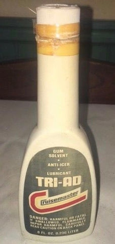 CRUISEMASTER TRI-AD GUM SOLVENT ANTI-ICER LUBRICANT 8oz BOTTLE (EMPTY)