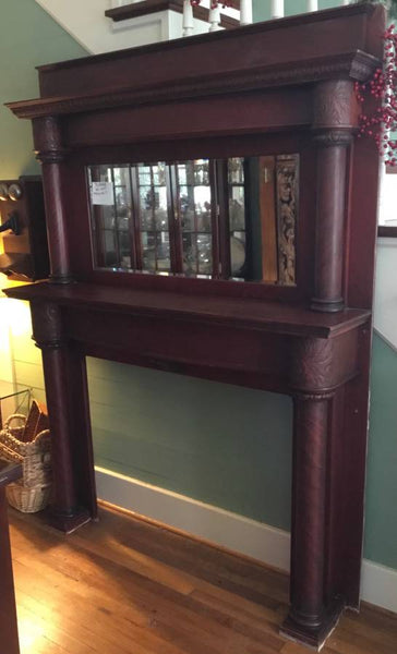 Beautiful Mirrored Oak Fireplace Mantle