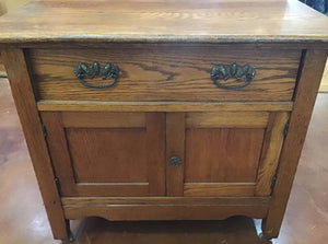 Vintage Oak Wooden Wash Stand