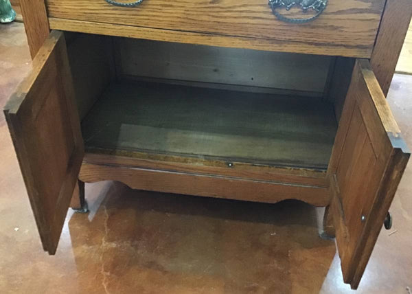 Vintage Oak Wooden Wash Stand