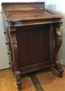 Antique English Walnut Davenport Desk