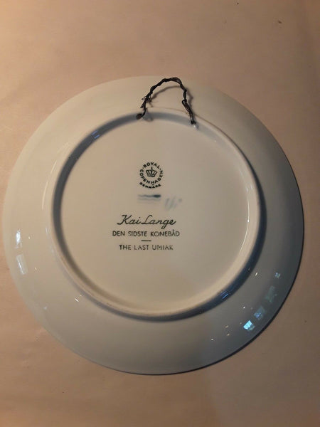 1968, Royal Copenhagen Christmas Plate, The Last Umiak 7" Denmark