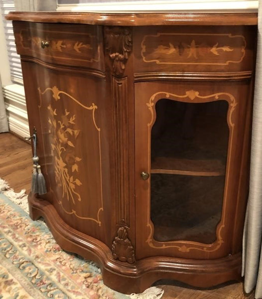 BEAUTIFUL ANTIQUE ENTRY CREDENZA WITH INLAY