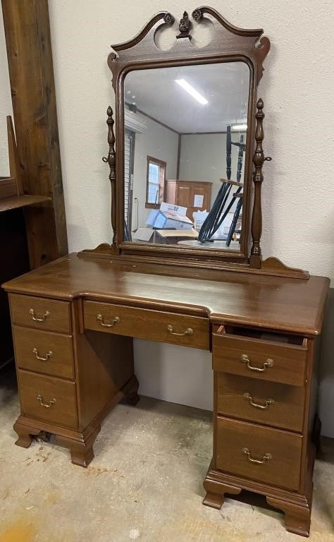 FINCH FINE FURNITURE WOOD VANITY WITH MIRROR