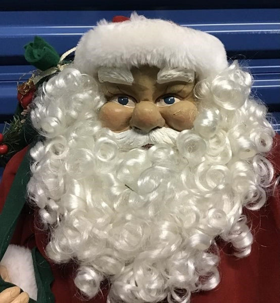 LARGE 31" TALL SANTA FIGURE HOLDING A BAG OF TOYS