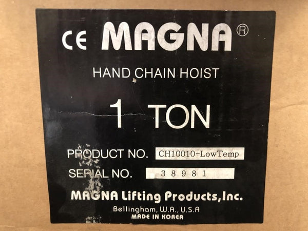 MAGNA 1 TON HAND CHAIN HOIST 20FT (NIB)