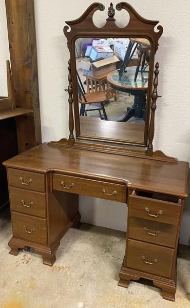 FINCH FINE FURNITURE WOOD VANITY WITH MIRROR