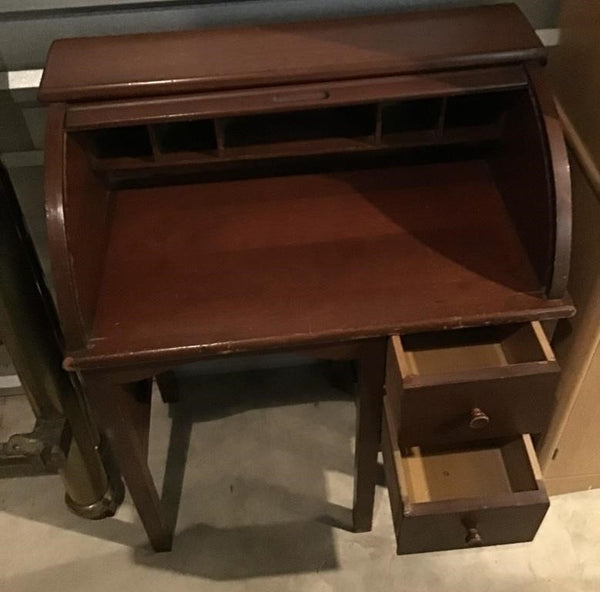 ANTIQUE CHILD'S ROLL TOP DESK