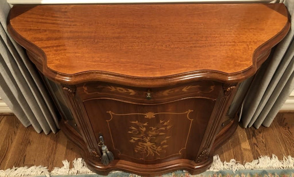 BEAUTIFUL ANTIQUE ENTRY CREDENZA WITH INLAY