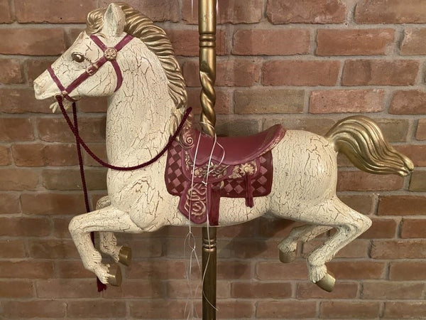 BEAUTIFUL DESIGN TOSCANO SPIRIT CAROUSEL HORSE STATUE ON STAND