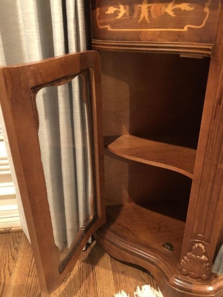 BEAUTIFUL ANTIQUE ENTRY CREDENZA WITH INLAY