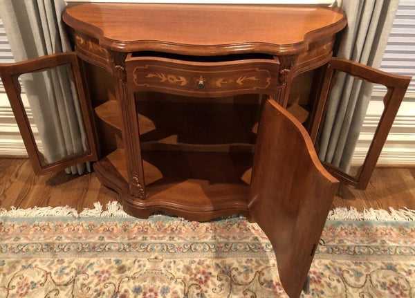 BEAUTIFUL ANTIQUE ENTRY CREDENZA WITH INLAY